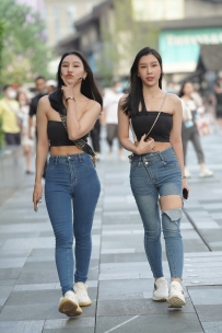 【精选街拍】Vol.3496 牛仔裤姐妹花 [217P+1V-3.20GB]